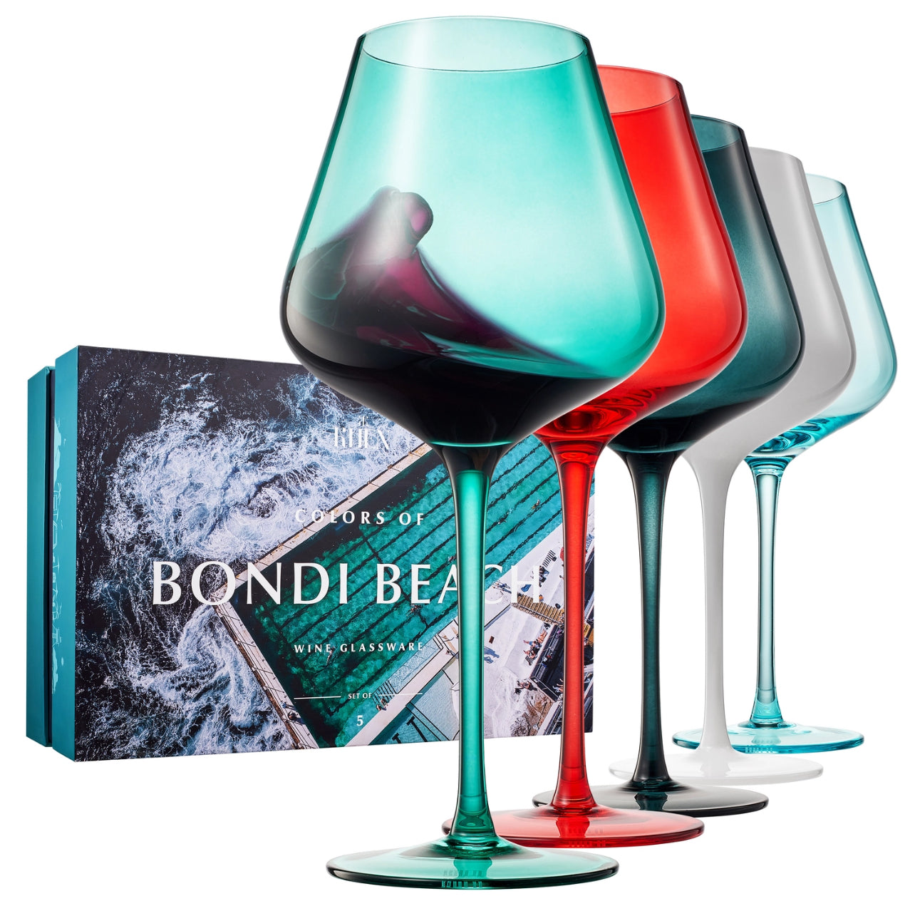 Australian Beach Wine Glass Set | 5 Set